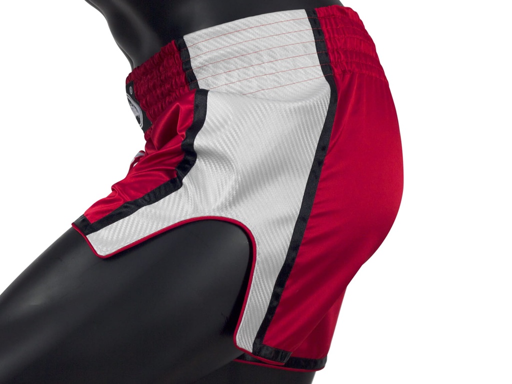 Fairtex Muay Thai Shorts BS1704, Rot-Weiß 7