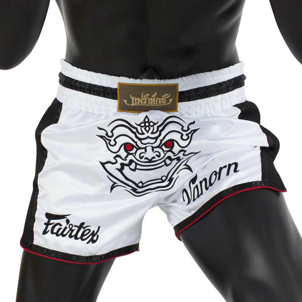 Fairtex Muay Thai Shorts BS1712 Varnon, Weiß 3