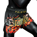 Fairtex Muay Thai Shorts BS1921 Volcano, Schwarz-Rot