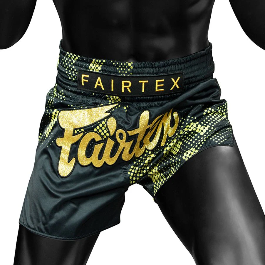 Fairtex Muay Thai Shorts BS1931, Schwarz-Gold 3
