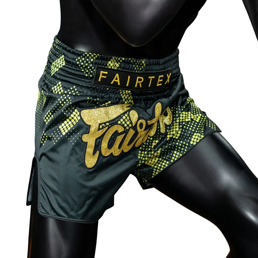 Fairtex Muay Thai Shorts BS1931, Schwarz-Gold 4