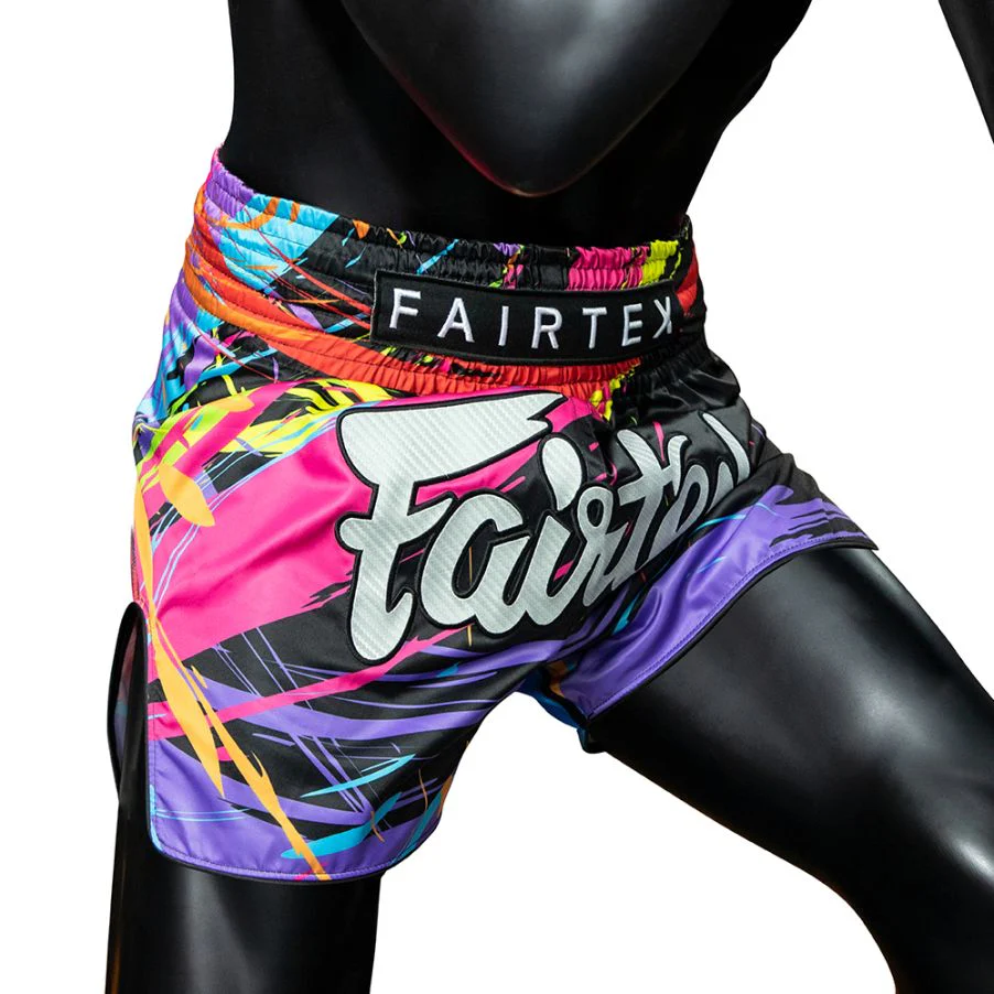 Fairtex Muay Thai Shorts BS1933 World Music, Schwarz 3