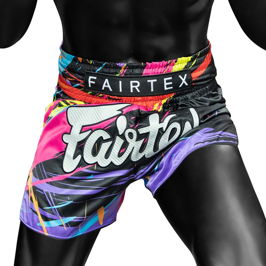 Fairtex Muay Thai Shorts BS1933 World Music, Schwarz 4