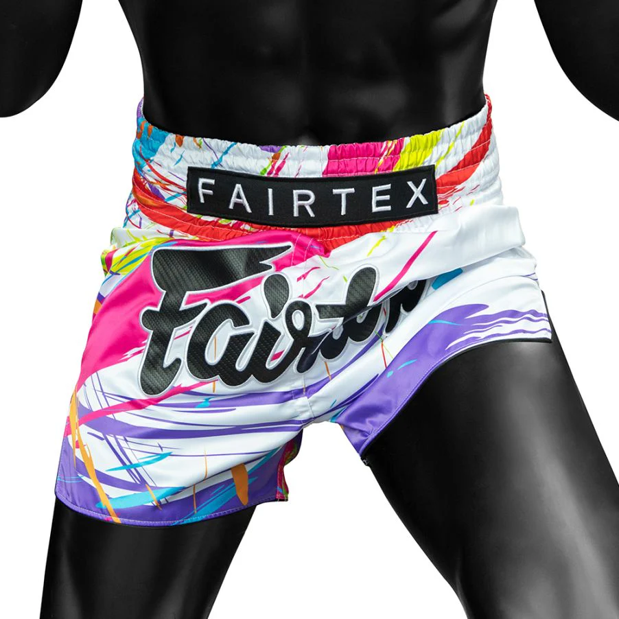 Fairtex Muay Thai Shorts BS1933 World Music, Weiß 3