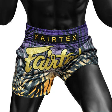 Fairtex Muay Thai Shorts BS1941 Short Dawn, Blau-Gelb 3