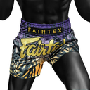 Fairtex Muay Thai Shorts BS1941 Short Dawn, Blau-Gelb 3