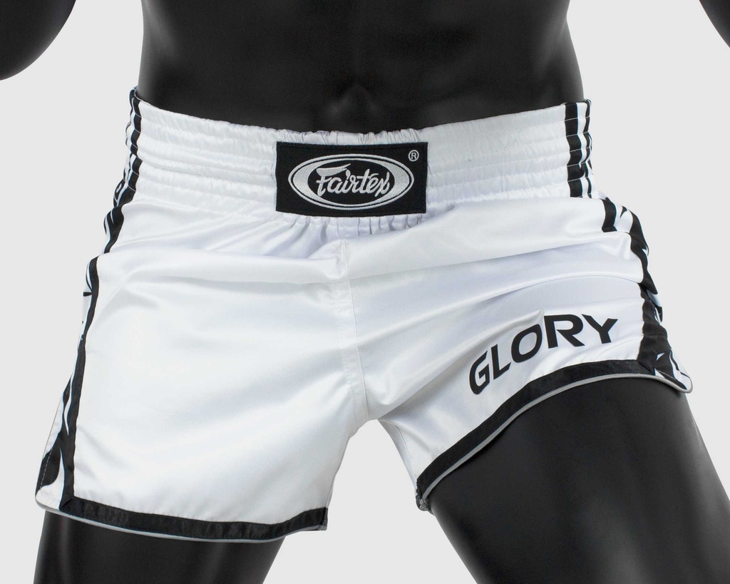 Fairtex Muay Thai Shorts Glory BSG3, Weiß-Schwarz 2