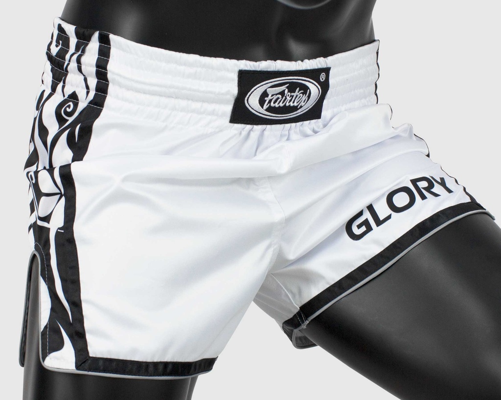 Fairtex Muay Thai Shorts Glory BSG3, Weiß-Schwarz 3