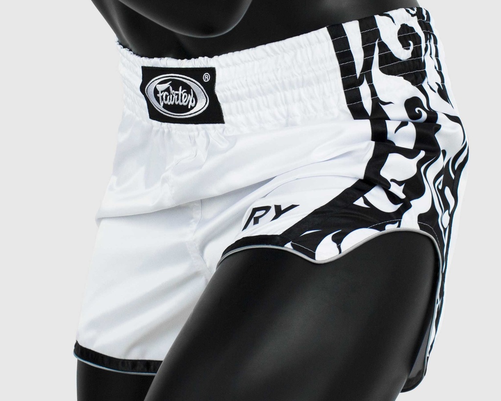 Fairtex Muay Thai Shorts Glory BSG3, Weiß-Schwarz 4