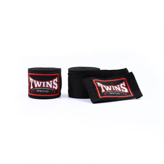 Twins Boxbandage 5m Unelastisch, Schwarz