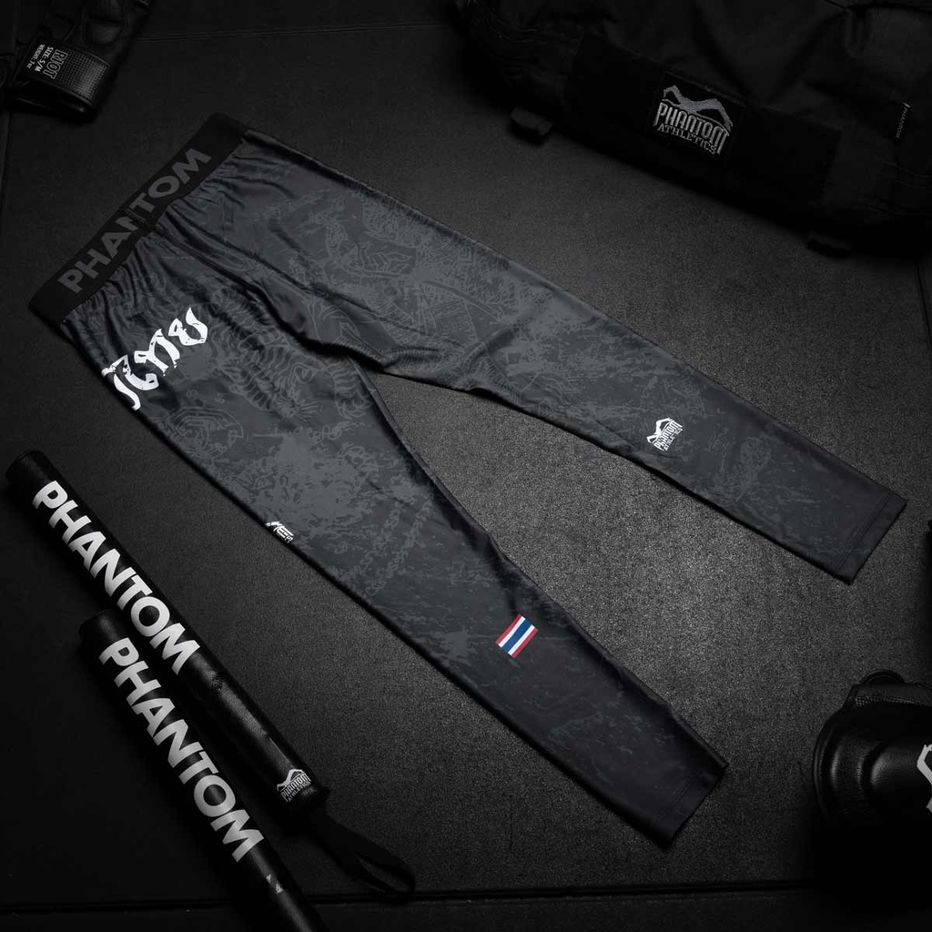 Phantom Compression Pants Muay Thai, Schwarz 3