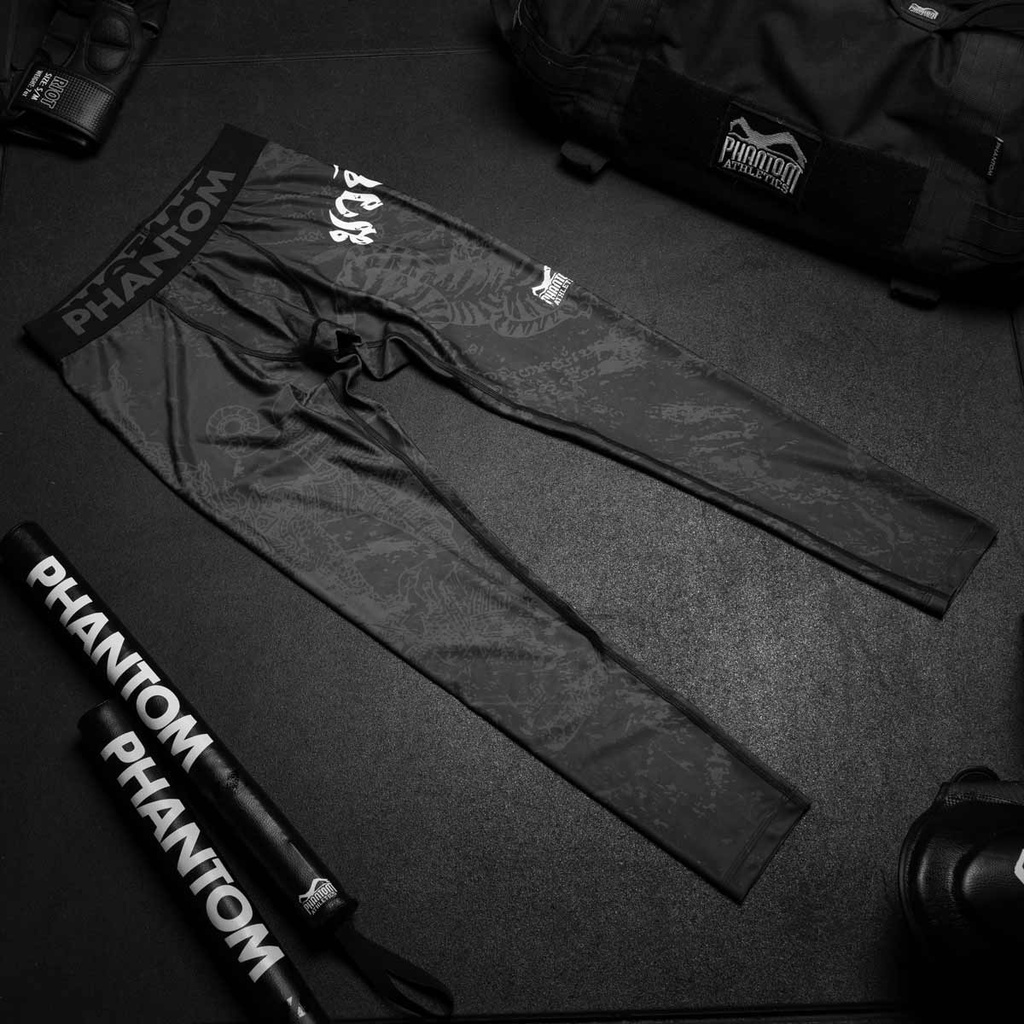 Phantom Compression Pants Muay Thai, Schwarz 4