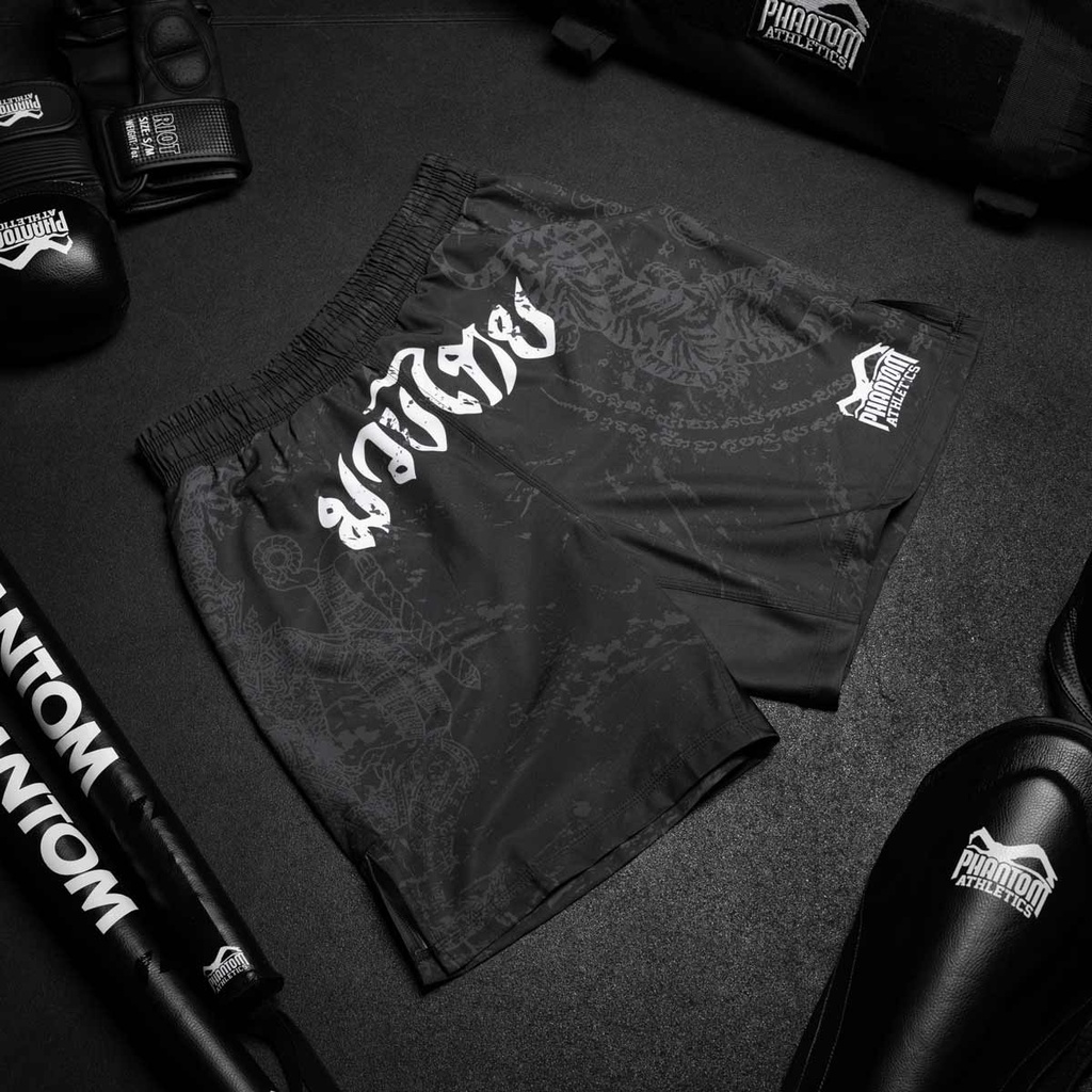 Phantom Fight Shorts Evo Muay Thai, Schwarz