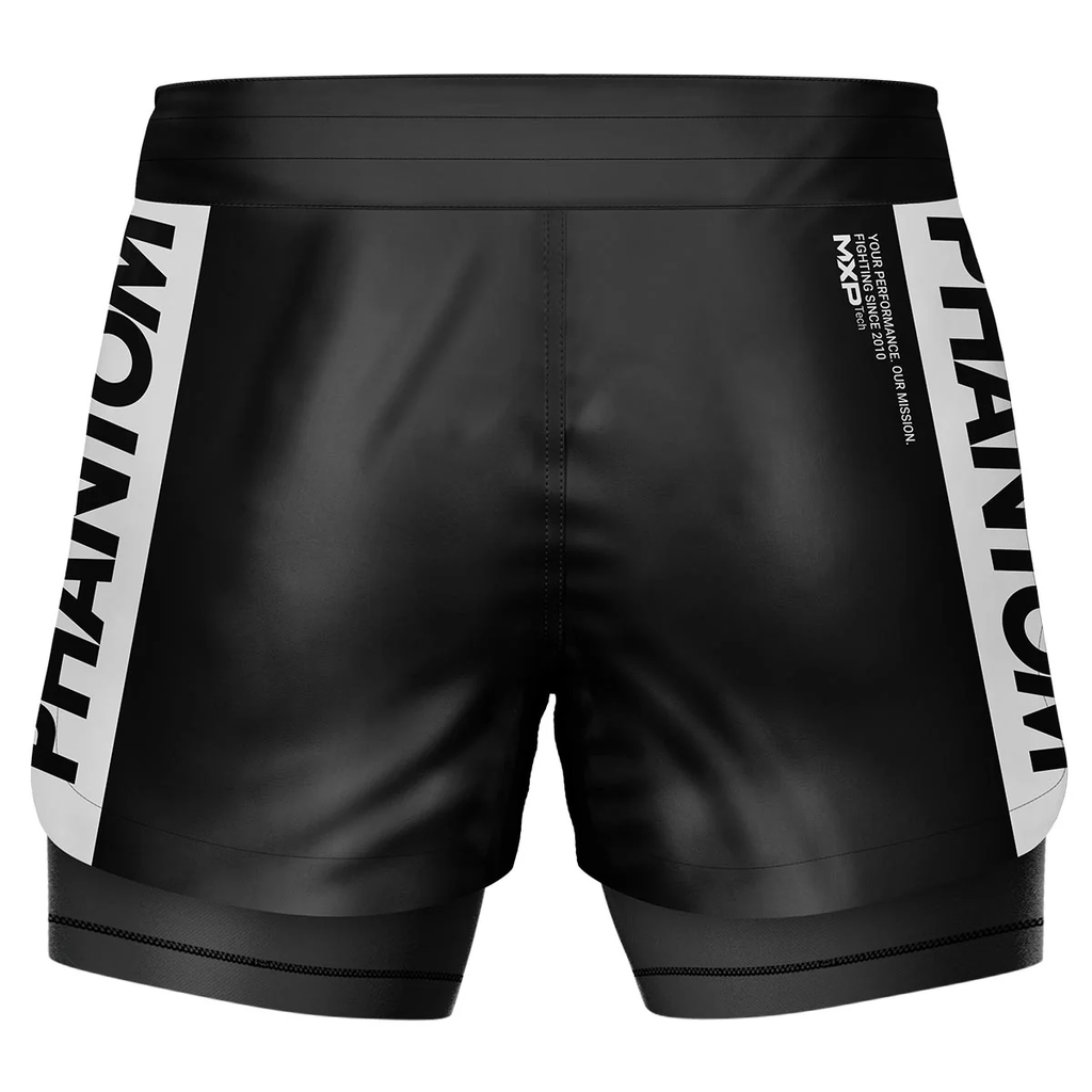 Phantom Fight Shorts Fusion 2in1 Apex, Schwarz 2