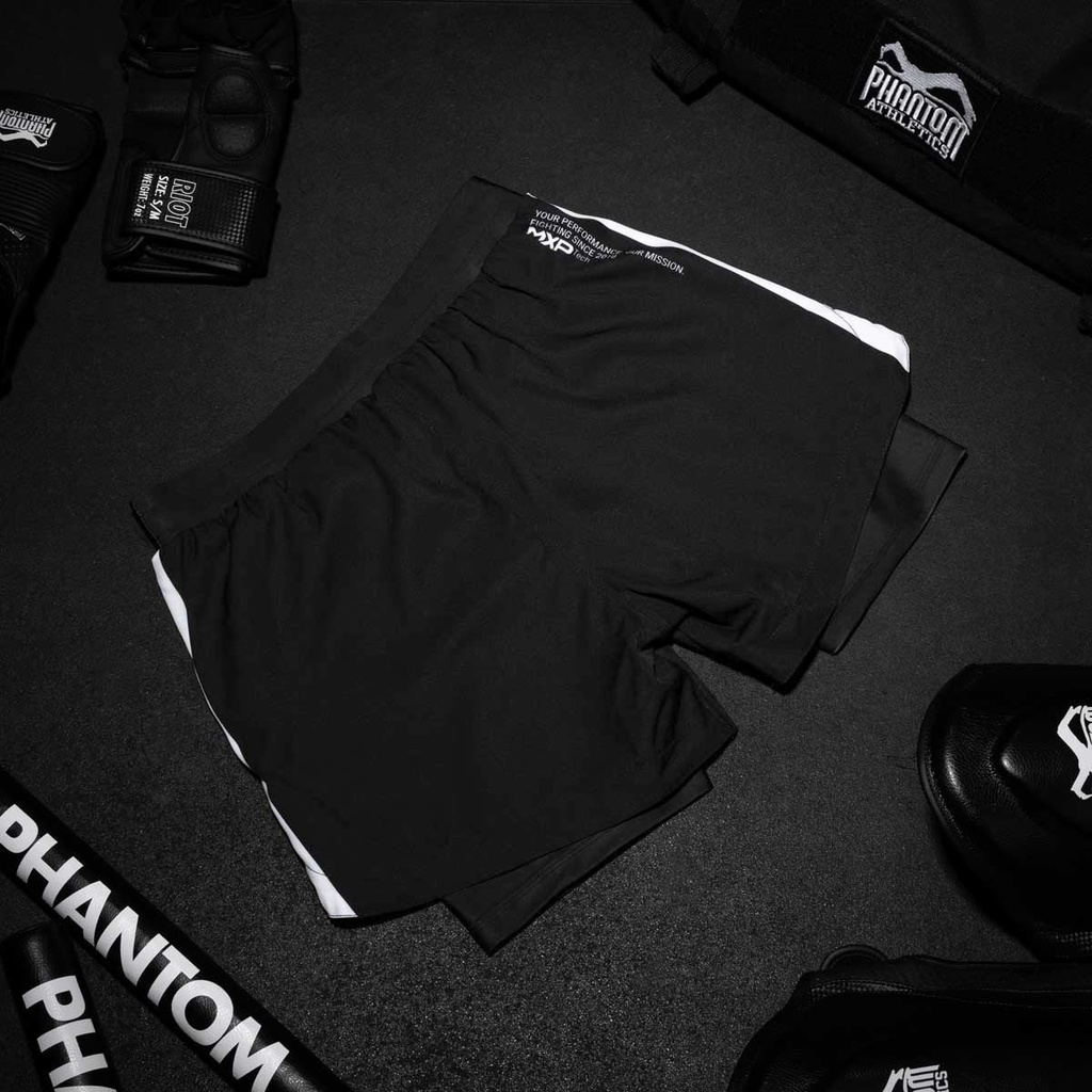 Phantom Fight Shorts Fusion 2in1 Apex, Schwarz 4