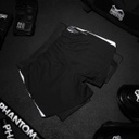 Phantom Fight Shorts Fusion 2in1 Apex, Schwarz