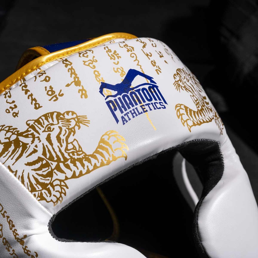 Phantom Kopfschutz Muay Thai LE, Weiß-Gold 4