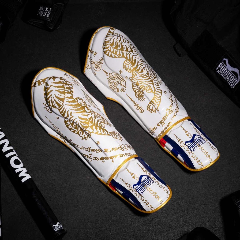 Phantom Schienbeinschoner Muay Thai LE, Weiß 5