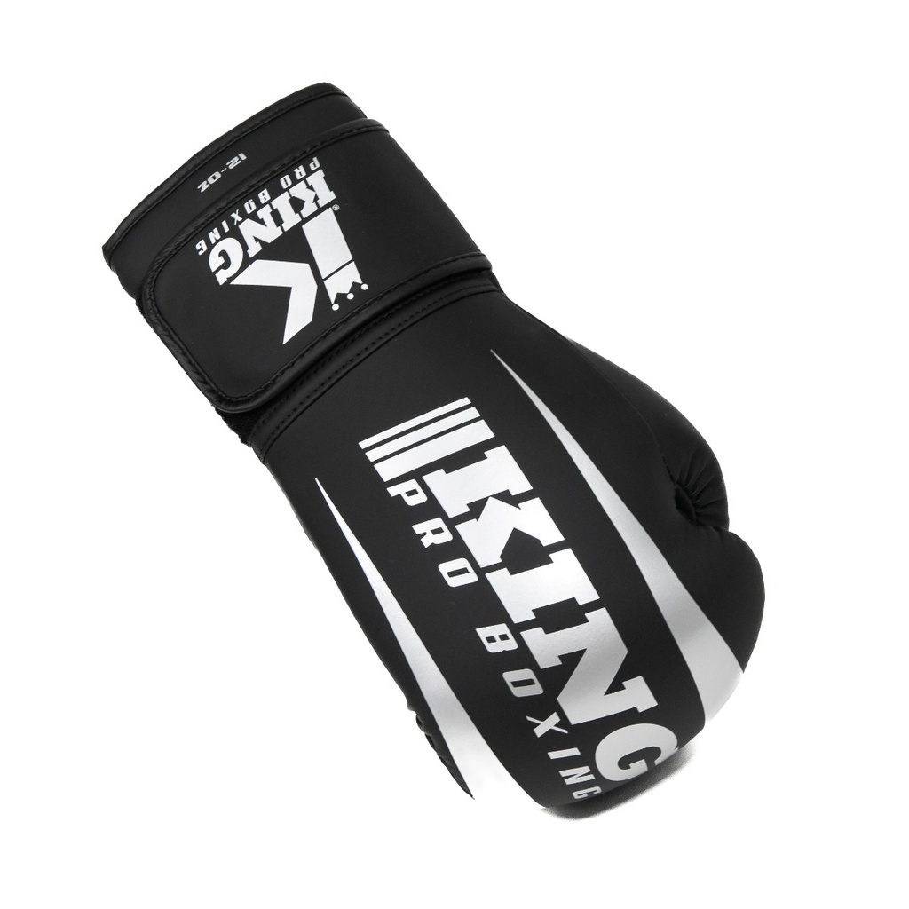 King Pro Boxing Boxhandschuhe Revo, Schwarz-Silber
