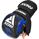 RDX MMA Handschuhe IMMAF Sparring Shooter, Schwarz-Blau