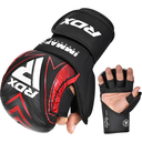 RDX MMA Handschuhe IMMAF Sparring Shooter, Schwarz-Rot