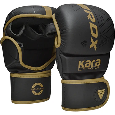RDX MMA Handschuhe Sparring F6 Kara, Schwarz-Gold