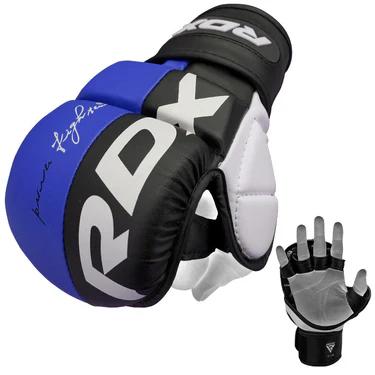 RDX MMA Handschuhe Sparring T6, Schwarz-Blau
