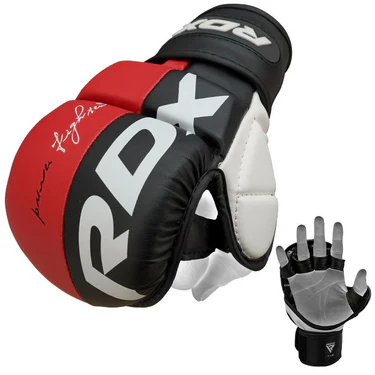 RDX MMA Handschuhe Sparring T6, Schwarz-Rot 7