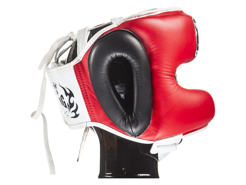 Top King Kopfschutz Face Saver, Schwarz-Rot
