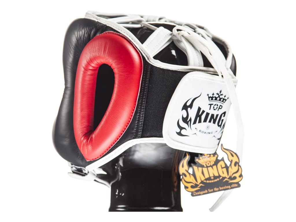 Top King Kopfschutz Face Saver, Schwarz-Rot