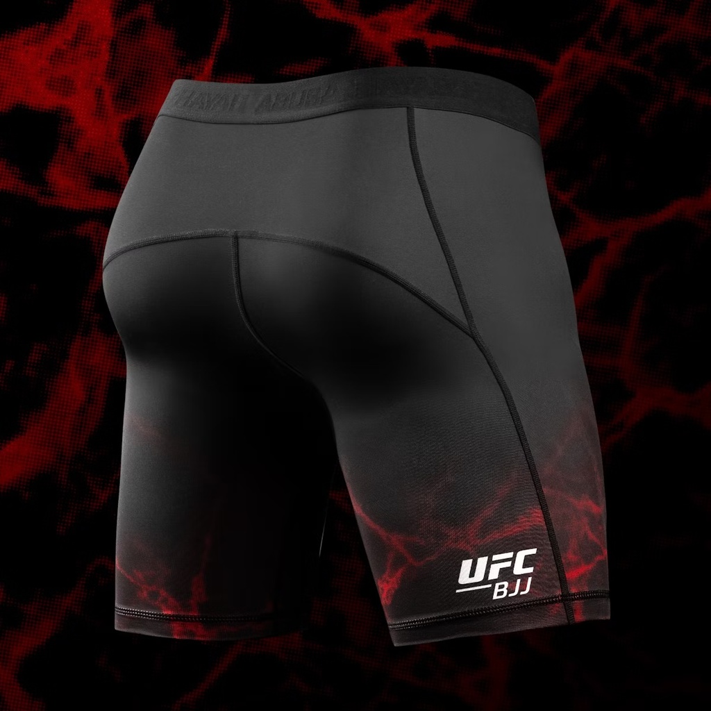 Hayabusa UFC Compression Shorts, Schwarz-Rot 2