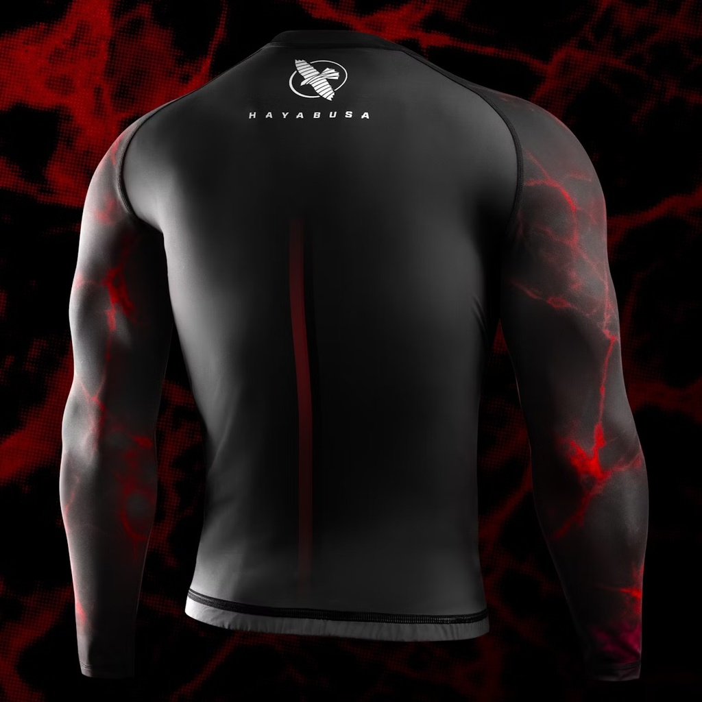 Hayabusa UFC Rash Guard, Schwarz-Rot 2