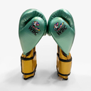 Cleto Reyes Boxhandschuhe Training Velcro WBC Edition, Grün-Gold 2