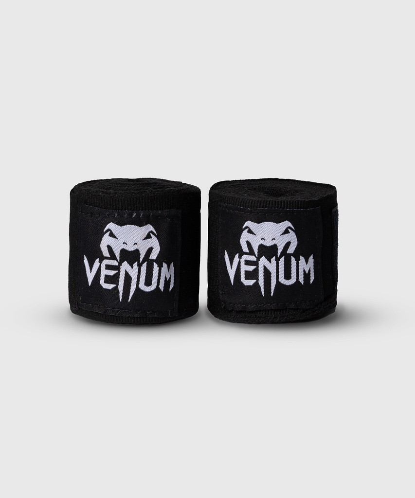 Venum Boxbandagen 2,5m Halbelastisch, Schwarz 2