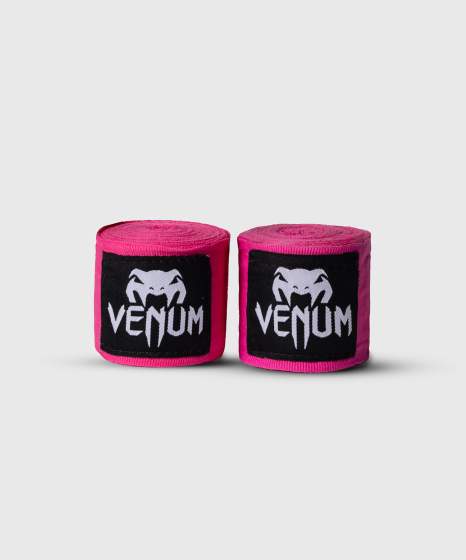 Venum Boxbandagen 4,5m Halbelastisch, Neonpink 2