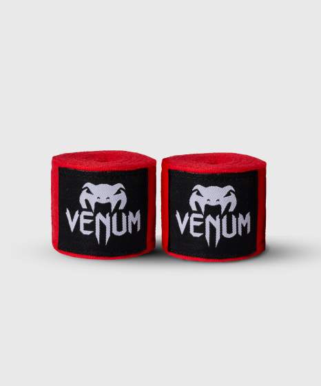 Venum Boxbandagen 4,5m Halbelastisch, Rot 2