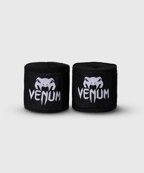 Venum Boxbandagen 4m Halbelastisch, Schwarz