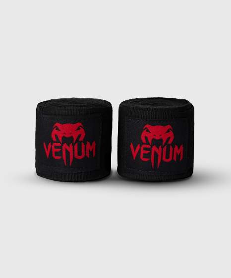 Venum Boxbandagen 4m Halbelastisch, Schwarz