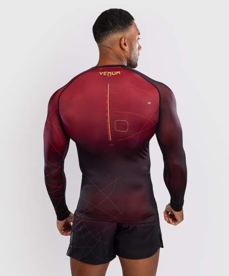 Venum Rash Guard Tactical XT, Schwarz-Burgundrot-Gold 2
