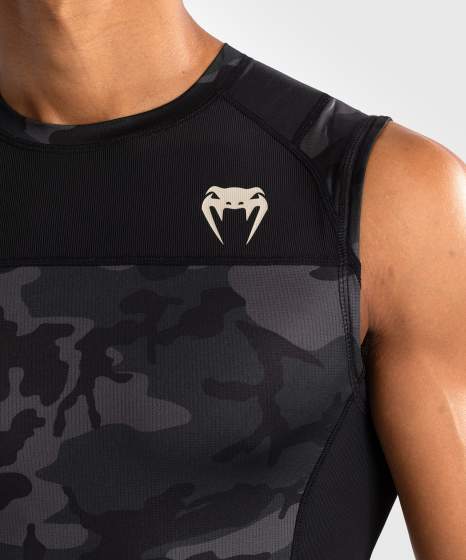 Venum Rash Guard G-Fit Air Ärmellos, Schwarz-Camo 4