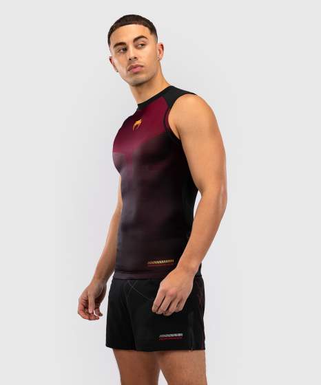 Venum Rash Guard Tactical XT Ärmellos, Schwarz-Burgundrot-Gold 2