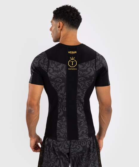 Venum Rash Guard X Topuria Unmatched Edition, Schwarz-Gold 3
