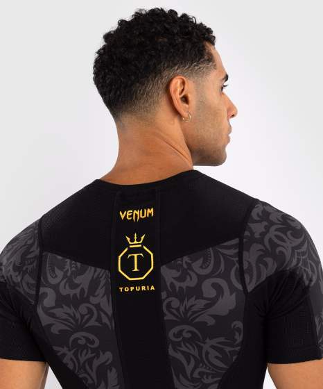 Venum Rash Guard X Topuria Unmatched Edition, Schwarz-Gold 4