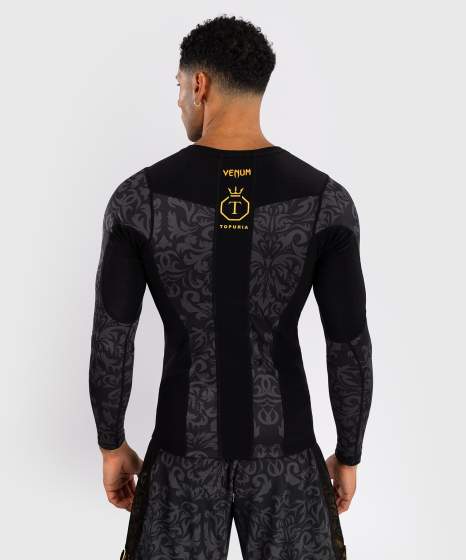 Venum Rash Guard X Topuria Unmatched Edition, Schwarz-Gold 3