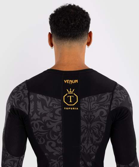 Venum Rash Guard X Topuria Unmatched Edition, Schwarz-Gold 4