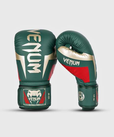 Venum Boxhandschuhe Elite, Grün-Gold 4