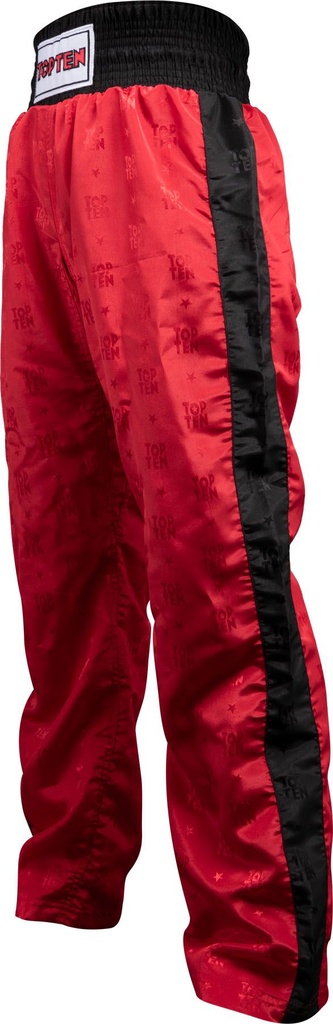 Top Ten Kickboxhose WAKO Classic, Rot-Schwarz 3