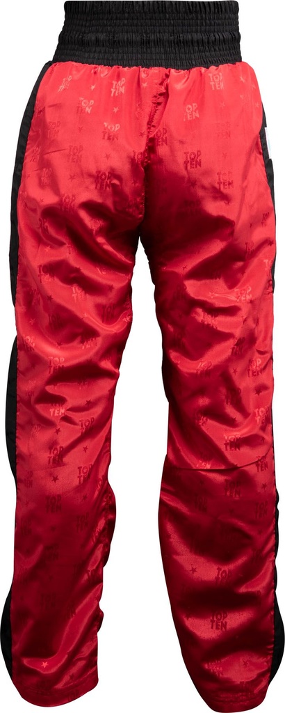 Top Ten Kickboxhose WAKO Classic, Rot-Schwarz 4