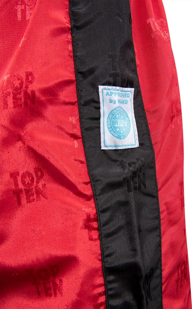 Top Ten Kickboxhose WAKO Classic, Rot-Schwarz 5