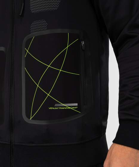 Venum Hoodie Training Camp 4.0 Zipped, Schwarz-Grün 7